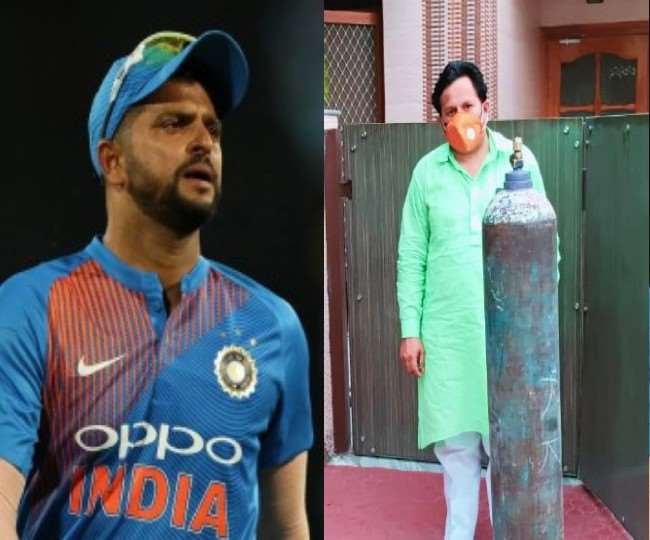 क्रिकेटर सुरेश रैना के ट्वीट पर 20 मिनट में मेरठ पुलिस ने पहुंचाया ऑक्सीजन सिलेंडर, मौसी की खातिर की थी अपील