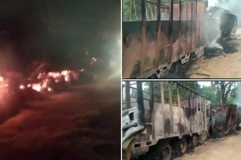 Assam: उग्रवादियों ने सड़क पर खड़े 7 ट्रकों को आग लगाई, 5 ड्राइवर जिंदा जले
