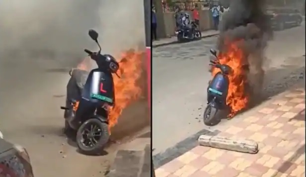 OLA S1स्कूटर धू-धू कर जल गया, उठी आग की लपटे, देखने वाले भी हुए हैरान, वायरल हुआ वीडियो