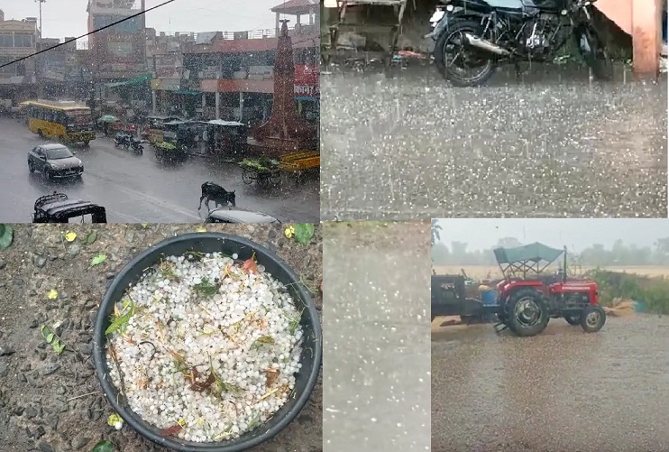मप्र में कई जिलों में बारिश के साथ गिरे ओले, बिजली गिरने से आठ लोगों की मौत